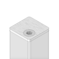 60-060-5 MODULAR SOLUTIONS ALUMINUM END CAP 32MM X 32MM W/HARDWARE
